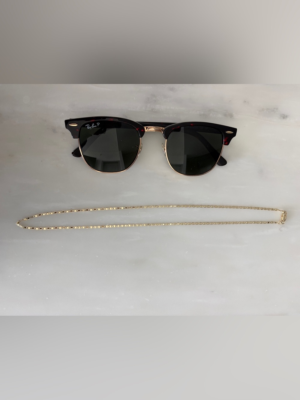 Classic Gold Box Chain Necklace - Polished Yellow Gold Tone